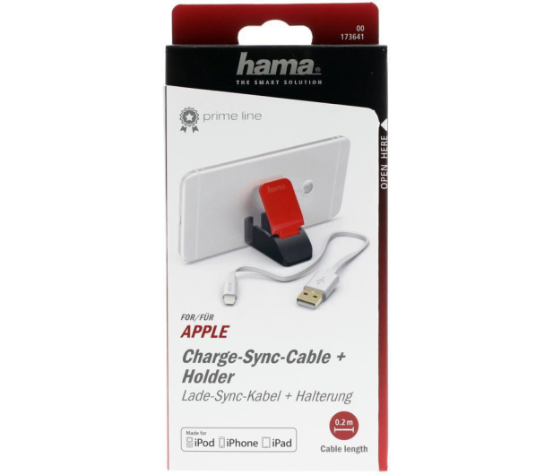 Hama USB-Lightning 0.2m MFI biały + uchwyt - 1442602 - zdjęcie 6